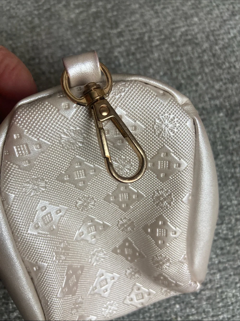 Small Women's Pouch - Light Pink with Gold Accent